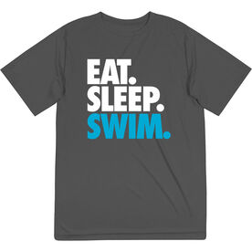 Swimming Short Sleeve Performance Tee - Eat. Sleep. Swim.