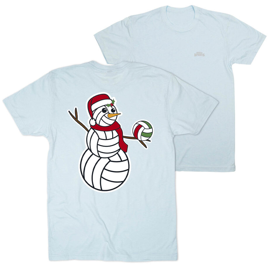 Volleyball Short Sleeve T-Shirt - Serving Holiday Cheer (Back Design) 