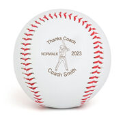 Baseball Thanks Coach Player Laser Engraved Baseball