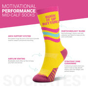 Socrates® Mid-Calf Socks - Suck It Up Buttercup