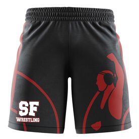 Custom Team Shorts - Wrestling Hit the Mats
