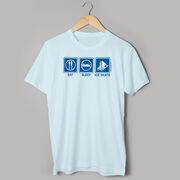 Figure Skating Tshirt Short Sleeve Eat Sleep Ice Skate