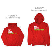 Field Hockey Hooded Sweatshirt - Eat. Sleep. Field Hockey.