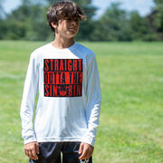 Hockey Long Sleeve Performance Tee - Straight Outta The Sin Bin