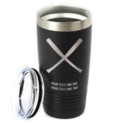 Baseball 20 oz. Double Insulated Tumbler - Crossed Bats Icon