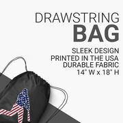 Baseball Drawstring Backpack - Baseball Stars and Stripes Player