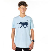 Baseball T-Shirt Short Sleeve - Navy Baseball Dog