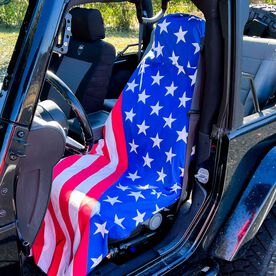 RunTechnology® Athletic Moisture-Wicking Towel Car Seat Cover - Patriotic
