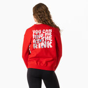 Hockey Crewneck Sweatshirt - You Can Find Me At The Rink (Back Design)