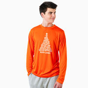 Lacrosse Long Sleeve Performance Tee - Merry Laxmas Tree