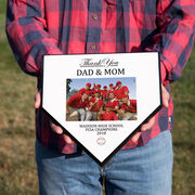 Baseball Home Plate Plaque - Thank You With Photo