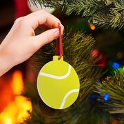 Tennis Round Ceramic Ornament - Tennis Ball Graphic