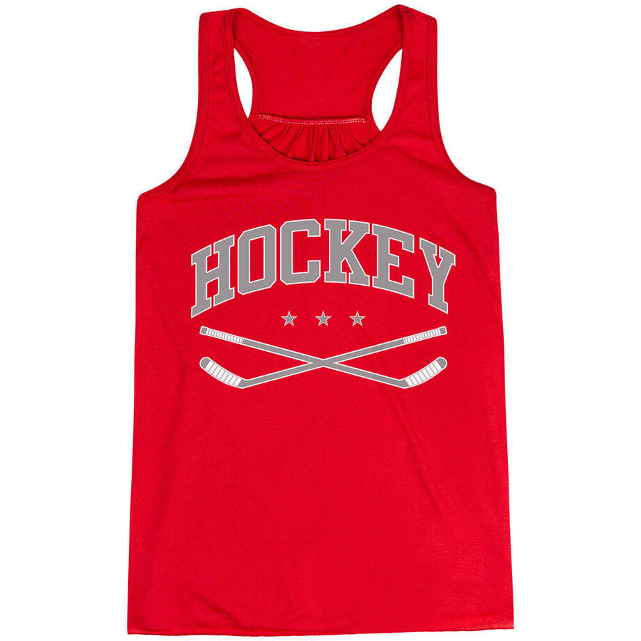 Hockey Flowy Racerback Tank Top - Varsity Hockey