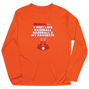 Baseball Long Sleeve Performance Tee - Baseball's My Favorite