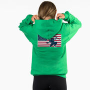 Hockey Hooded Sweatshirt - Patriotic Hockey (Back Design)