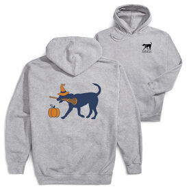 Girls Lacrosse Hooded Sweatshirt - Lula Witch Dog (Back Design)
