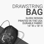 Hockey Drawstring Backpack - Hockey Goalie Sketch