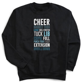 Cheerleading Crewneck Sweatshirt - Cheerleading Words