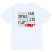 Hockey Short Sleeve Performance Tee - Bones Saying