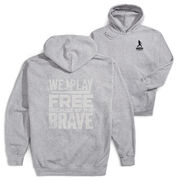 Baseball Hooded Sweatshirt - Because Of The Brave Baseball (Back Design)