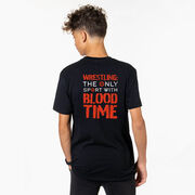 Wrestling Short Sleeve T-Shirt - Blood Time (Back Design)