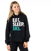 Skiing Hooded Sweatshirt - Eat Sleep Ski