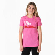 Baseball Women's Everyday Tee - Eat. Sleep. Baseball.