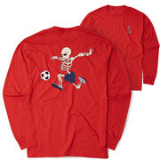 Soccer Tshirt Long Sleeve - Skeleton Striker (Back Design)