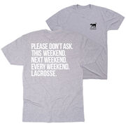 Girls Lacrosse Short Sleeve T-Shirt - All Weekend Lacrosse (Back Design) 
