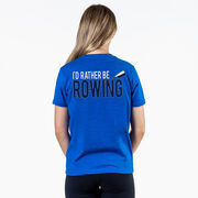 Crew Short Sleeve T-Shirt - I'd Rather Be Rowing (Back Design)