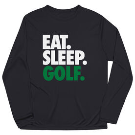 Golf Long Sleeve Performance Tee - Eat. Sleep. Golf.