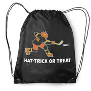 Hockey Drawstring Backpack - Hat-Trick or Treat