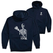 Guys Lacrosse Hooded Sweatshirt - Lacrosse Skeleton (Back Design)