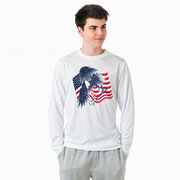 Guys Lacrosse Long Sleeve Performance Tee - Lacrosse Eagle