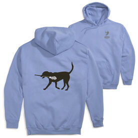 Guys Lacrosse Hooded Sweatshirt - Max The Lax Dog (Back Design)