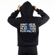 Hockey Hooded Sweatshirt - Bones Heal Hockey (Back Design) 