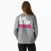 Cheerleading Crewneck Sweatshirt - Eat Sleep Cheer (Back Design)