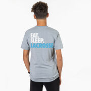 Lacrosse Short Sleeve T-Shirt - Eat. Sleep. Lacrosse. (Back Design)