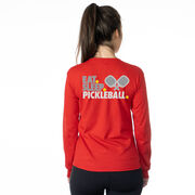 Pickleball Tshirt Long Sleeve - Eat. Sleep. Pickleball (Back Design)