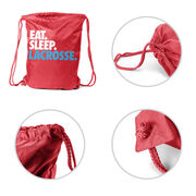 Lacrosse Drawstring Backpack Eat. Sleep. Lacrosse.