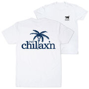 Girls Lacrosse Short Sleeve T-Shirt - Just Chillax'n (Back Design) 