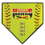Softball Your Logo Home Plate Plaque