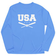 Baseball Long Sleeve Performance Tee - USA