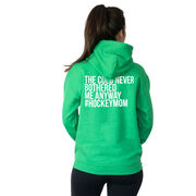 Hockey Hooded Sweatshirt - The Cold Never Bothered Me Anyway #HockeyMom (Back Design)