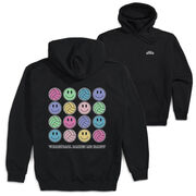 Volleyball Hooded Sweatshirt - Volleyball Makes Me Happy (Back Design)