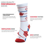 Hockey Woven Mid-Calf Socks - Rink (Canada)
