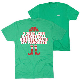 Basketball Short Sleeve T-Shirt - Basketball's My Favorite (Back Design)