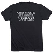 Cheerleading Short Sleeve T-Shirt - Cheerleaders Lift Athletes