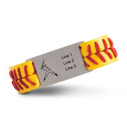 Authentic Softball Leather Bracelet With Slider - Personalized Player