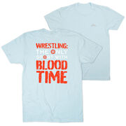 Wrestling Short Sleeve T-Shirt - Blood Time (Back Design)